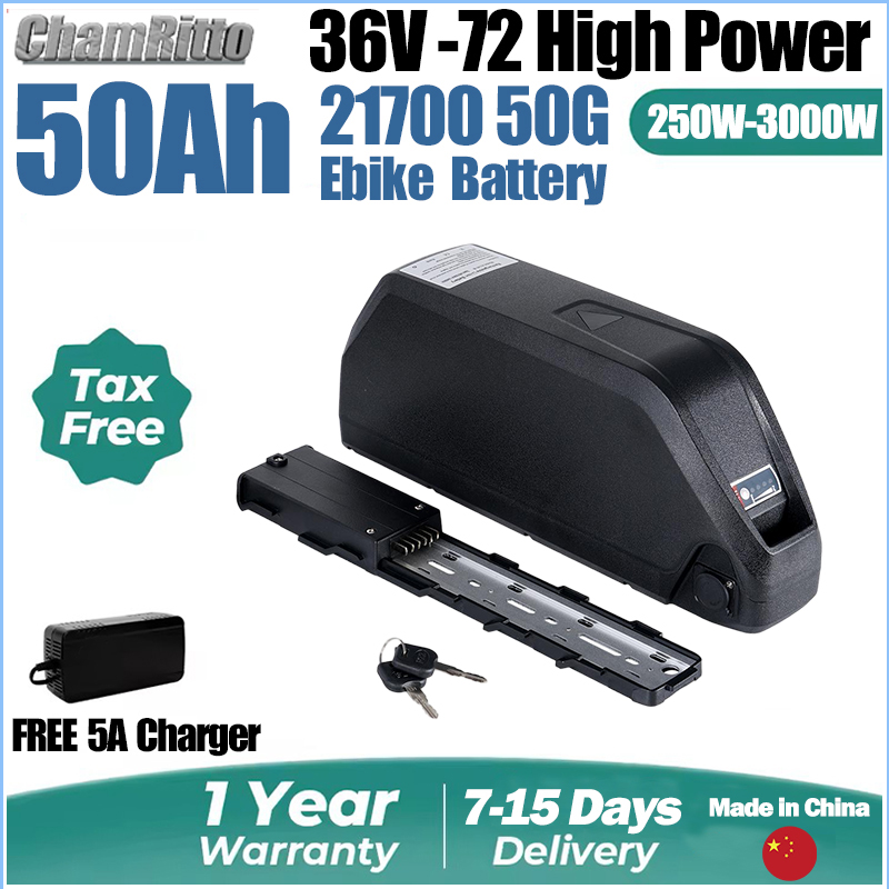 72V 50Ah 21700 Lithium Battery - Batteria per Bici Elettrica 48V 30AH