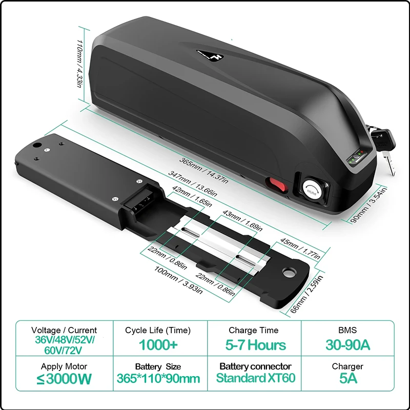 Batteria per E-bike 21700 Hail - 72V 50Ah 21700 Lithium Battery recensione e prezzo