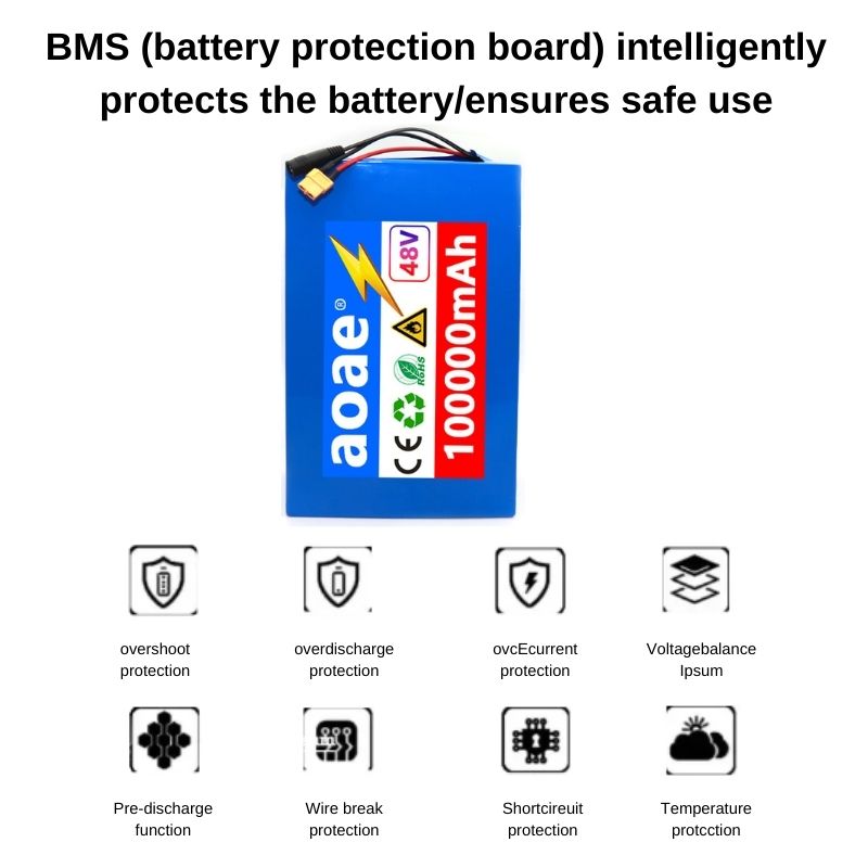 Batteria al litio 13S8P 48V 10 - 60V 50Ah Electric Scooter Battery recensione e prezzo